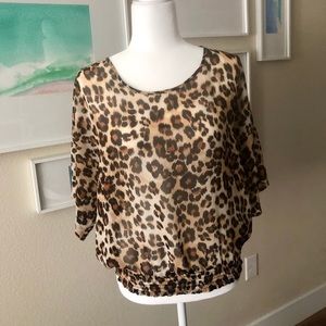 New York & Company Leopard Print Top
